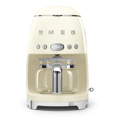 Retro-Style Drip Coffee Machine (10 Cups) - Cream
