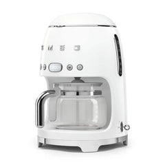 Retro-Style Drip Coffee Machine (10 Cups) - White