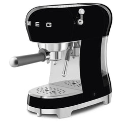 Manual Espresso Coffee Machine - Retro-Style Black