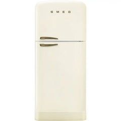 Retro-Style Refrigerator (19.3 cu ft, Right Hinge) - Cream (Bronze Handle)