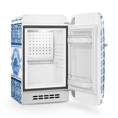 SMEG x Dolce&Gabbana Retro-Style Refrigerator (1.2 cu ft, Right Hinge) - Blu Mediterraneo