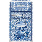 SMEG x Dolce&Gabbana Retro-Style Refrigerator (1.2 cu ft, Right Hinge) - Blu Mediterraneo
