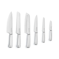 Knife Block Set - Retro-Style Cream