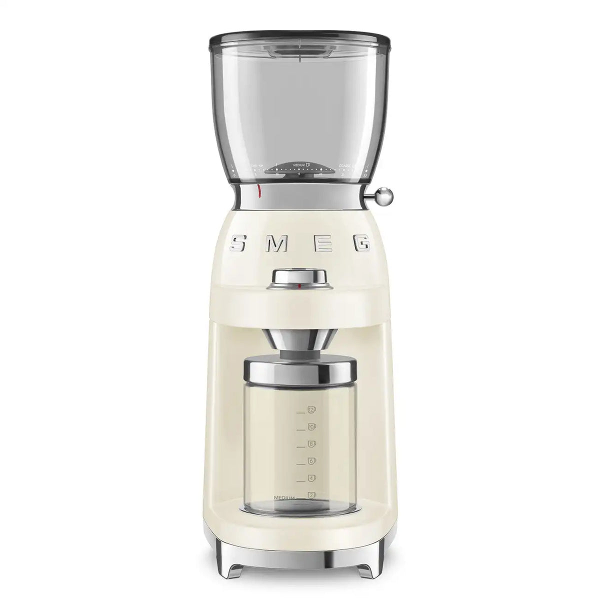 Conical Burr Coffee Grinder - Retro-Style Cream