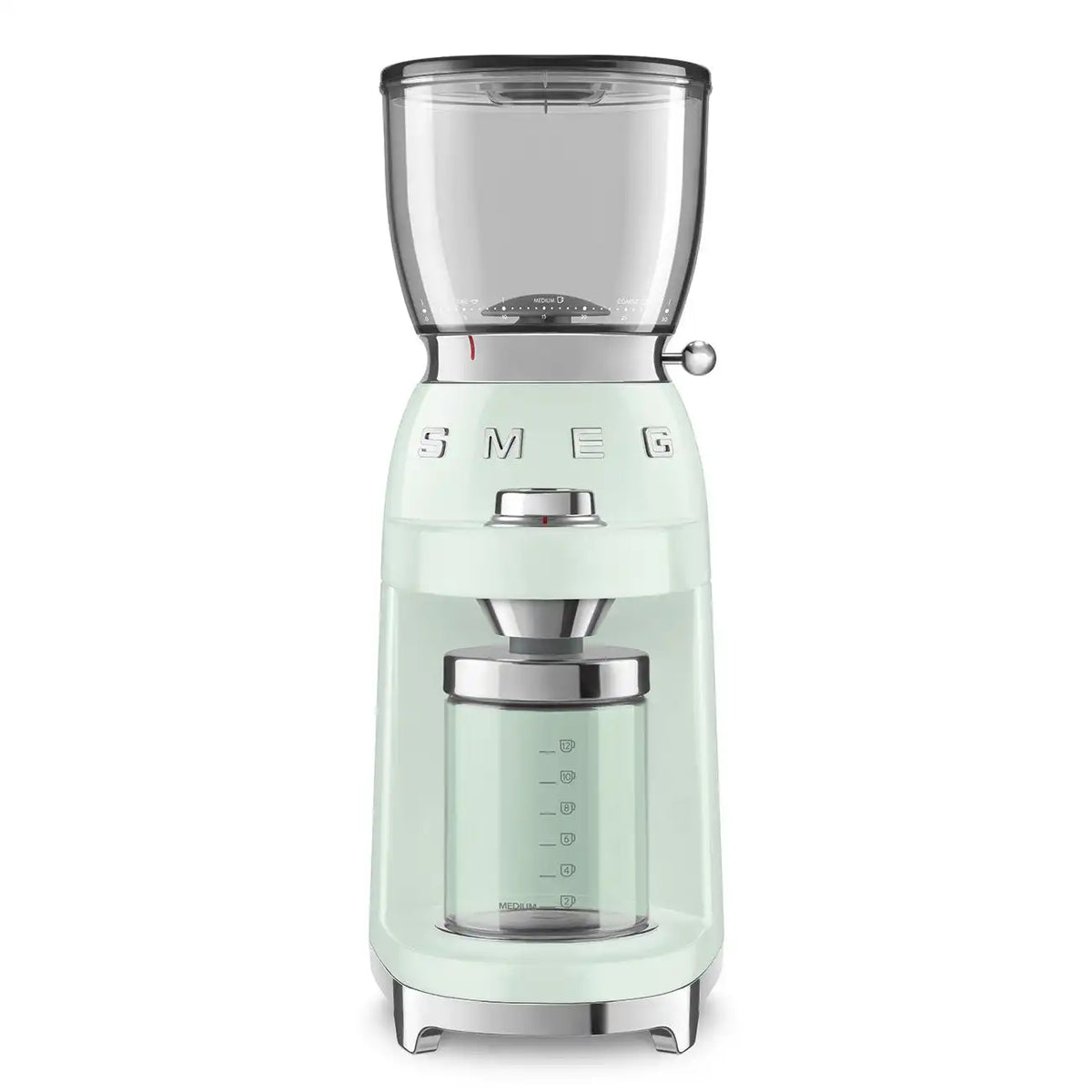 Conical Burr Coffee Grinder - Retro-Style Pastel Green