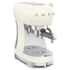 Manual Espresso Coffee Machine - Retro-Style Cream
