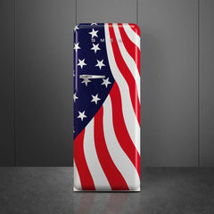 Retro-Style Refrigerator (9.5 cu ft, Right Hinge) -  American Flag