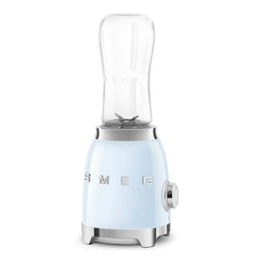 Personal Blender with 2 Travel Bottles - Retro-Style Pastel Blue