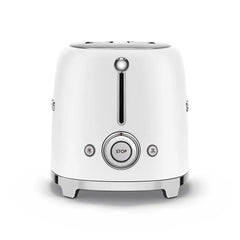2-Slice Toaster - Retro-Style White Matte