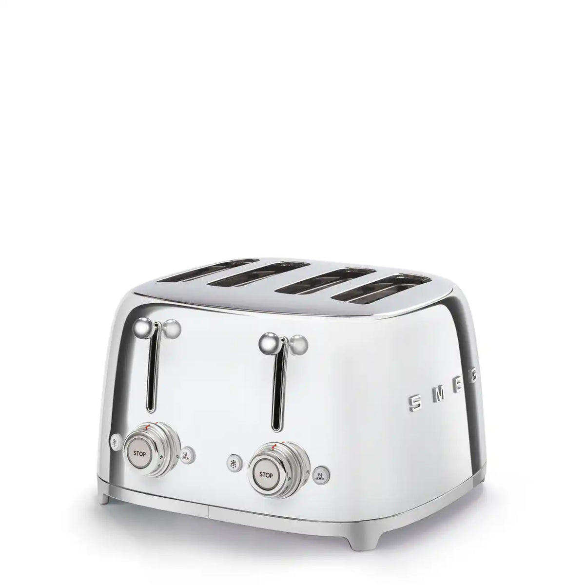 4-Slice Toaster - Retro-Style Stainless Steel